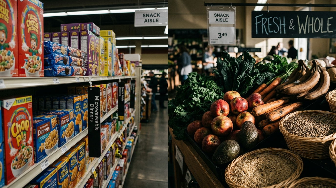 processed foods versus whole foods nutritional comparison