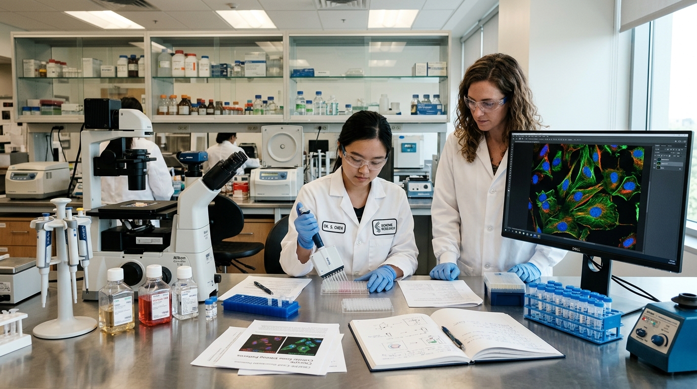 scientific research laboratory mitochondrial aging studies setup