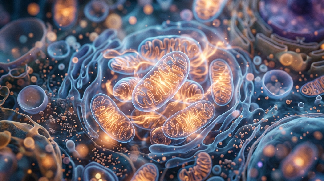 cellular energy production in mitochondrial structures