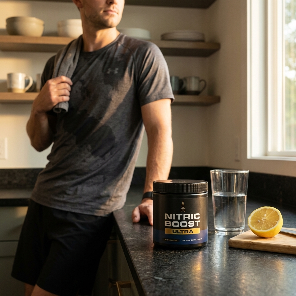 Nitric Boost on kitchen counter after a training run