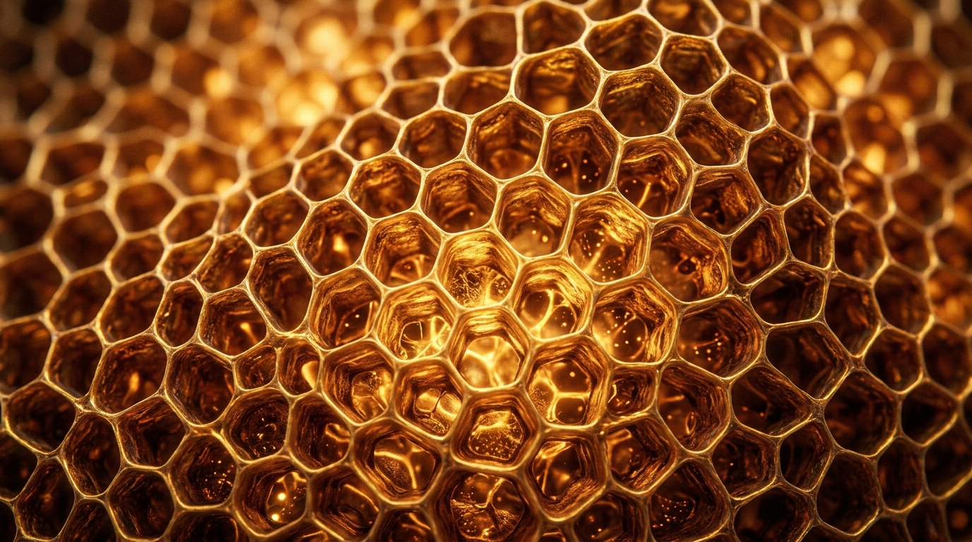 cellular structures showing intricate energy patterns