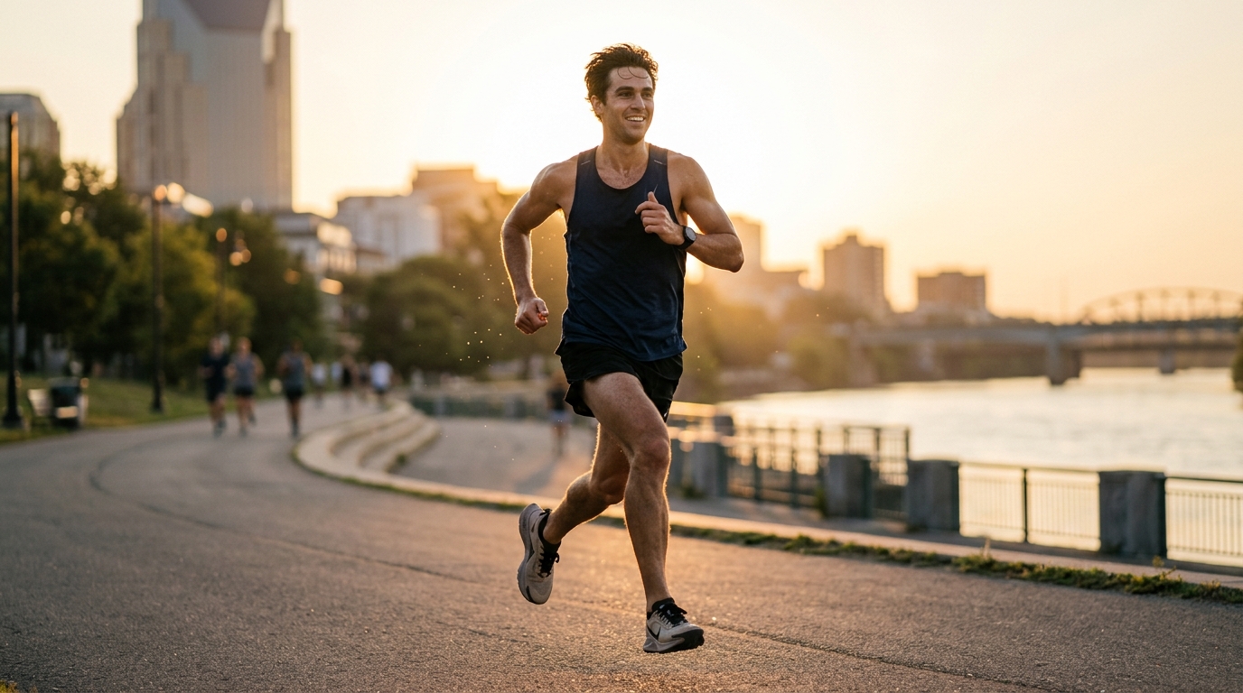 man running cellular energy transformation the right nutrient