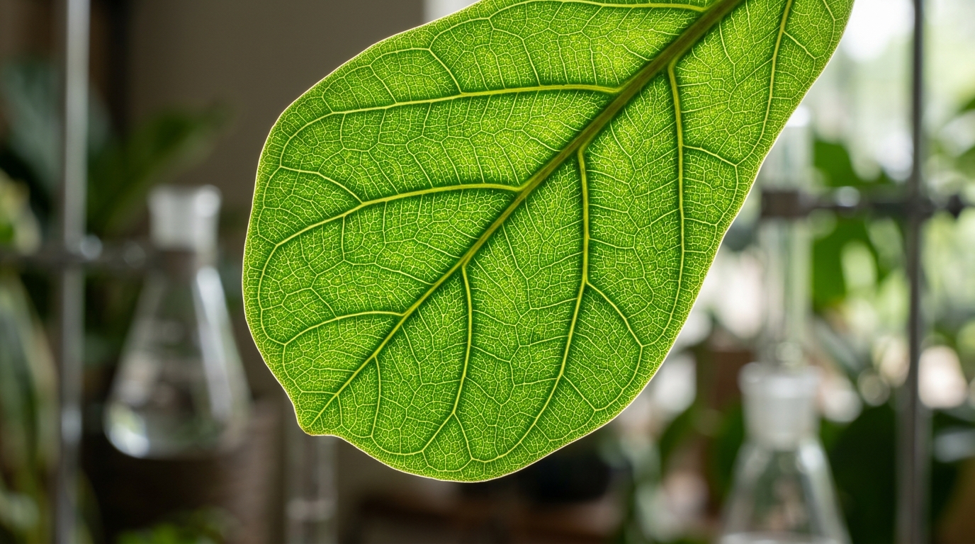 leaf cellular structure in detailed macro