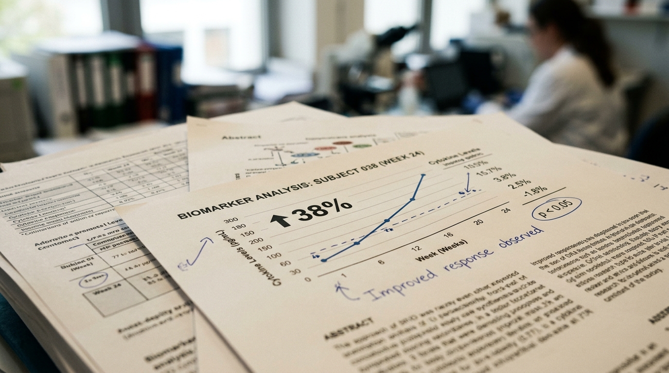 biomarker improvement charts scientific data trending upward