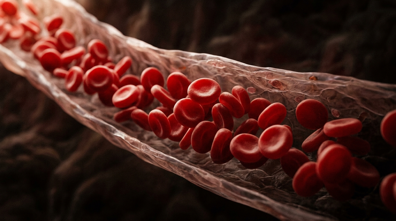 blood cells flowing through vessel visualization