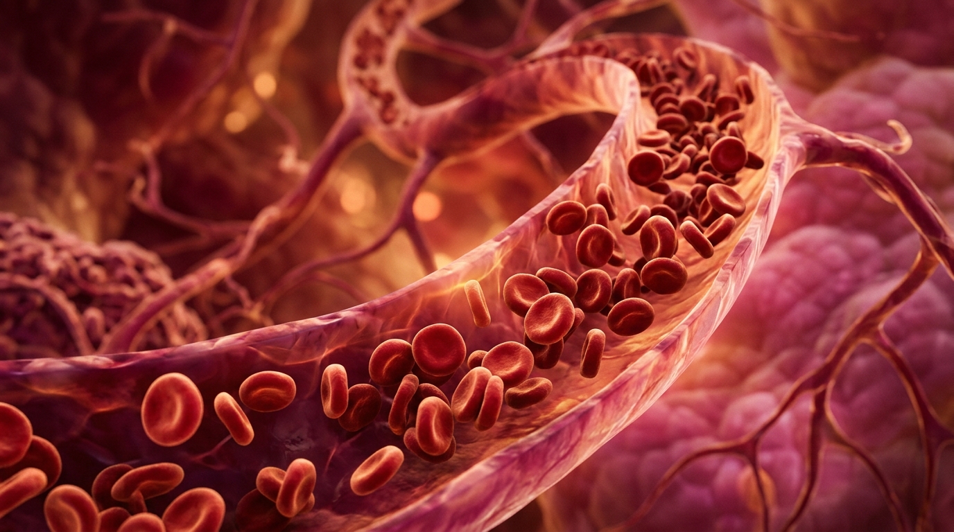 blood circulation cells flowing pattern visualization