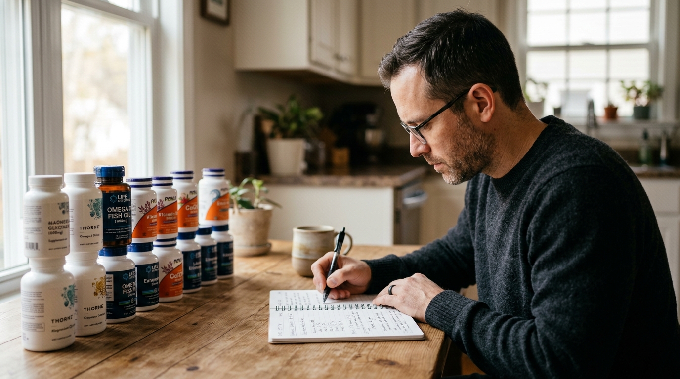 man tracking supplement results scientifically