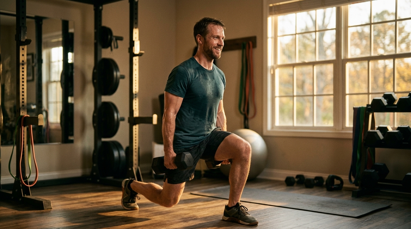 energized man working out naturally