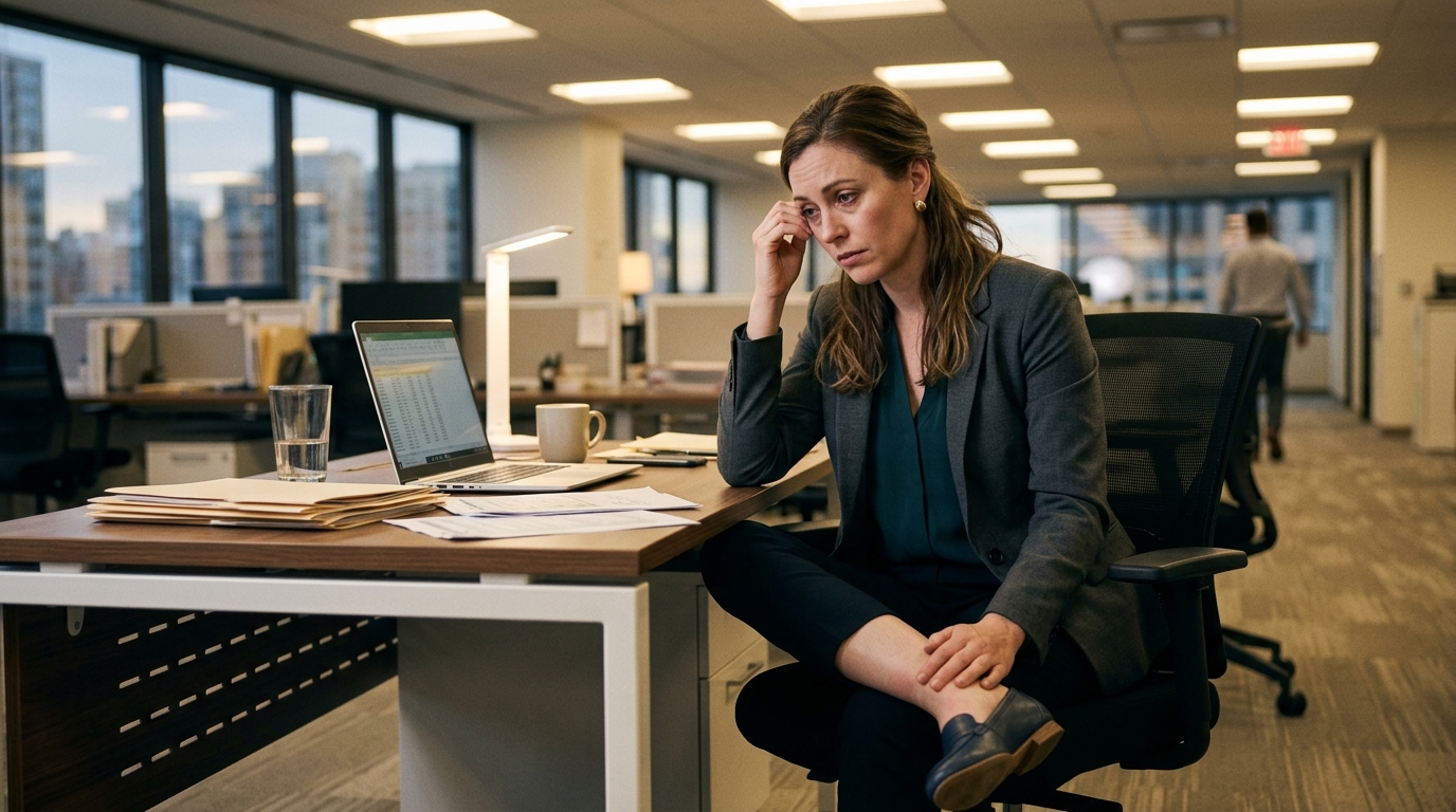 woman experiencing afternoon fatigue circulation issues