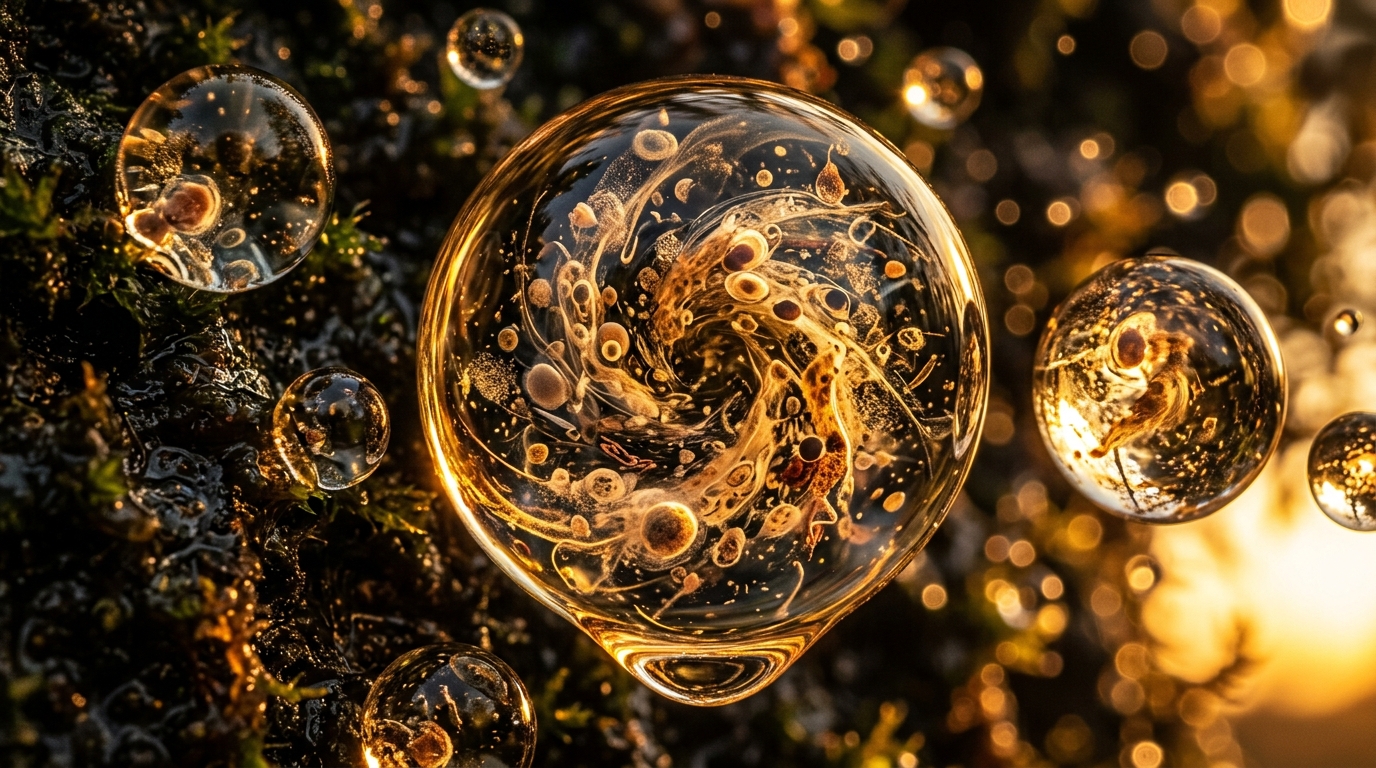 microscopic storm patterns representing joint inflammation