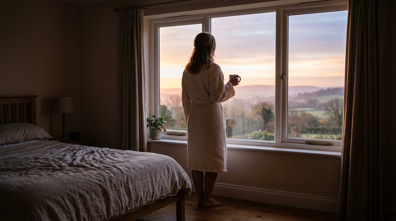woman window dawn silhouette new beginning choice