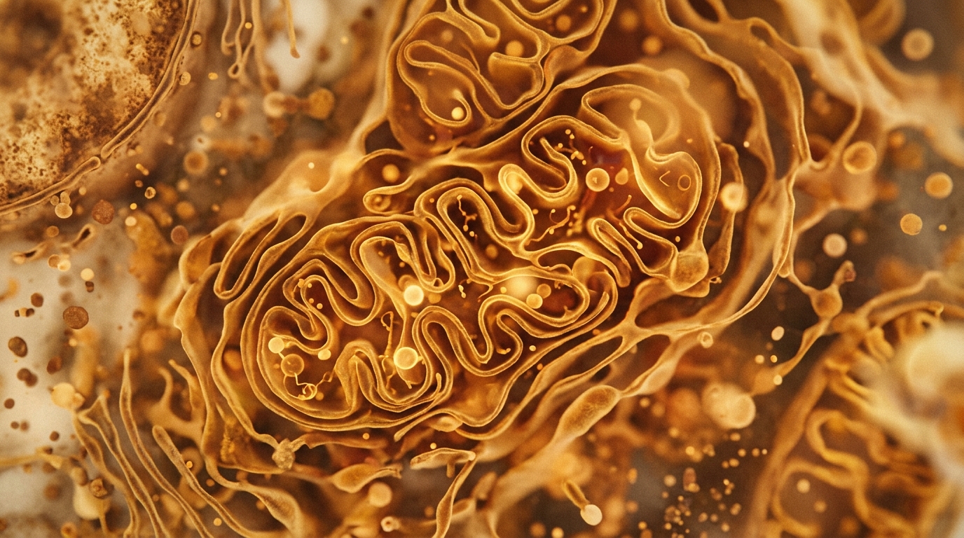 microscopic view of cellular energy structures