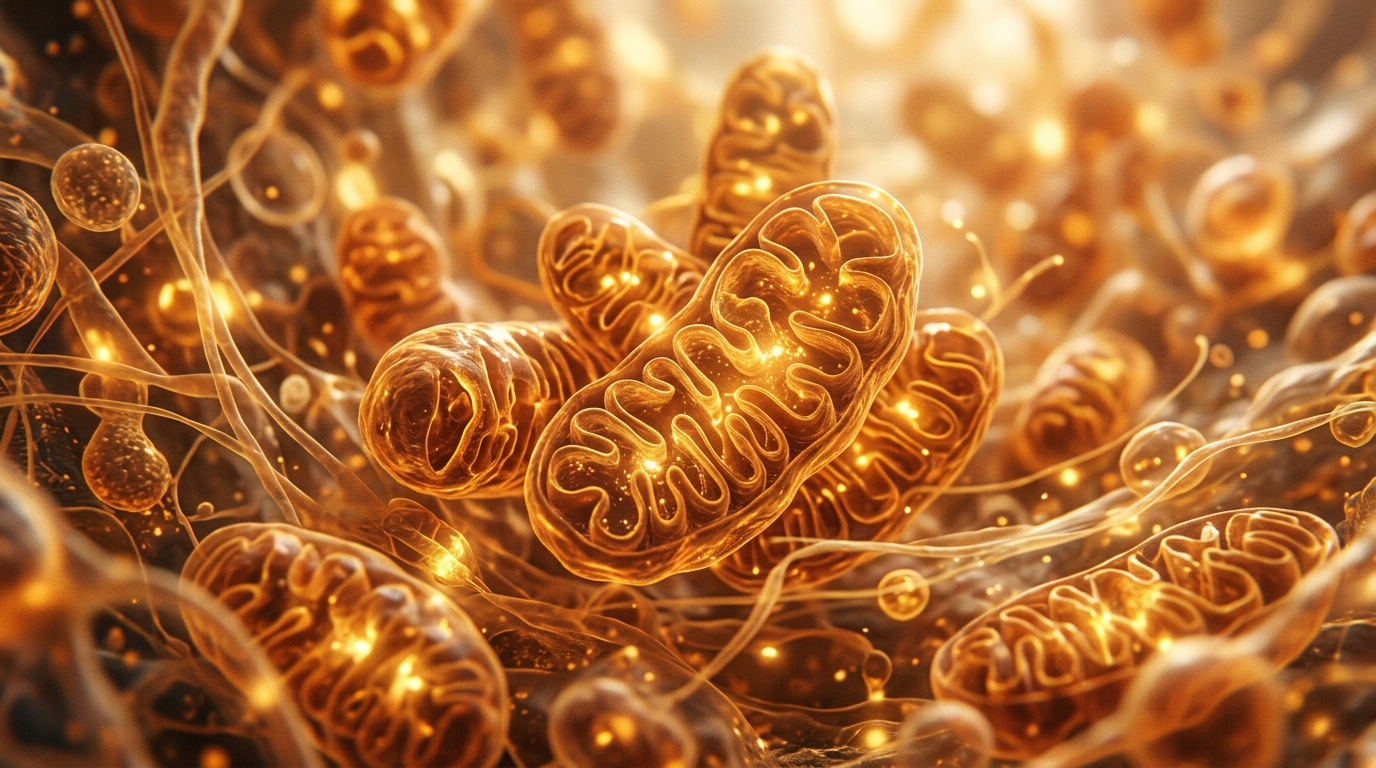 microscopic cellular structures suggesting energy production