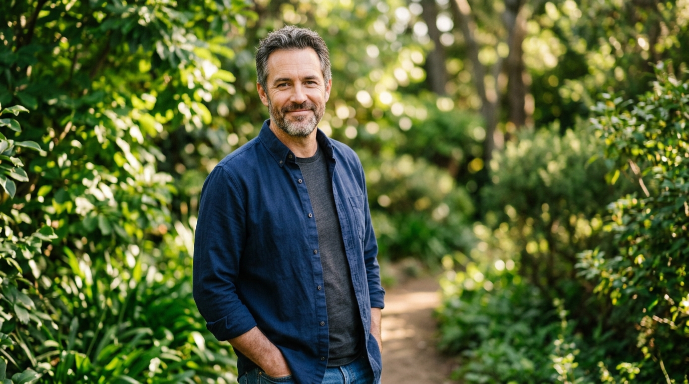 confident mature man suggesting sustained vitality and wellness