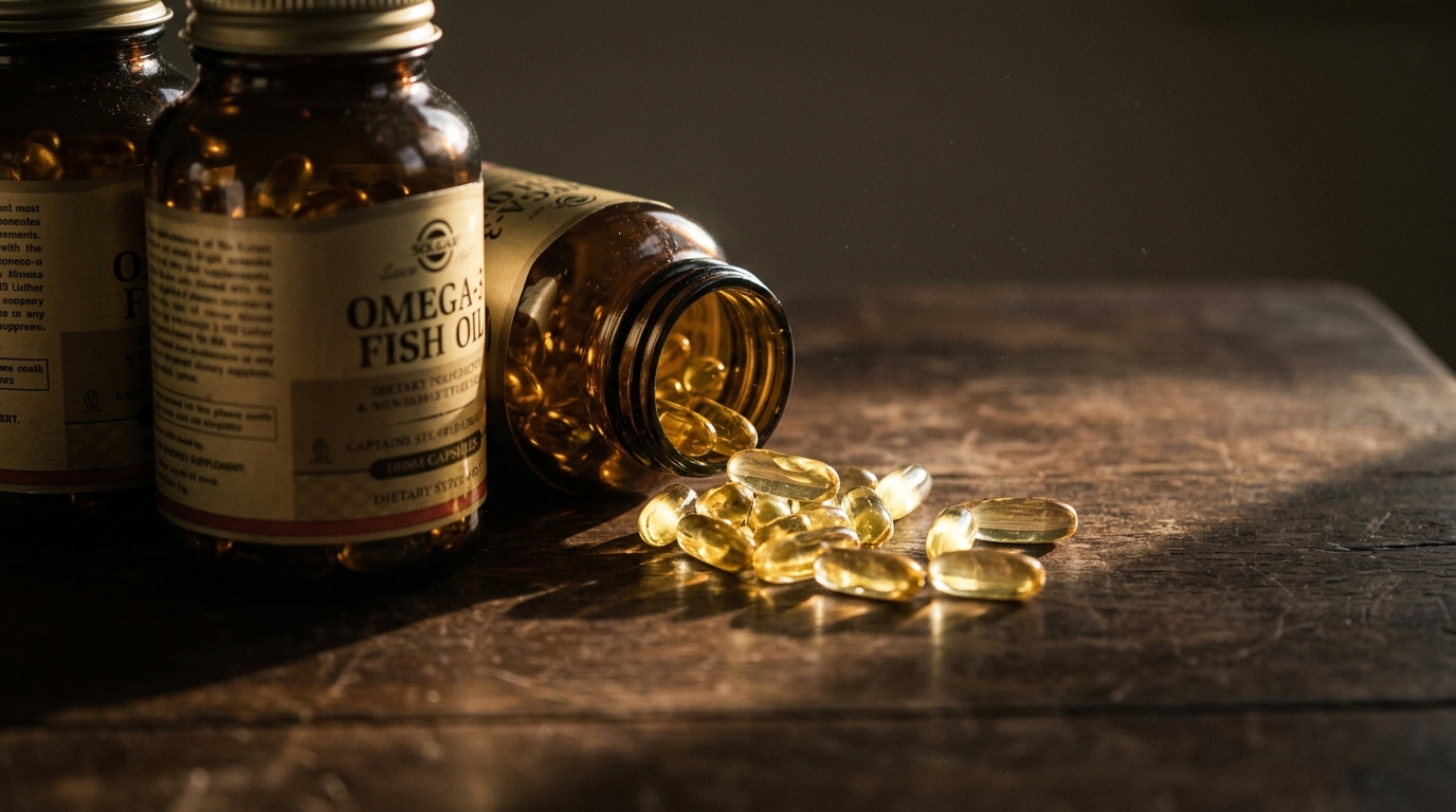 omega-3 supplements on wooden surface showing limitations