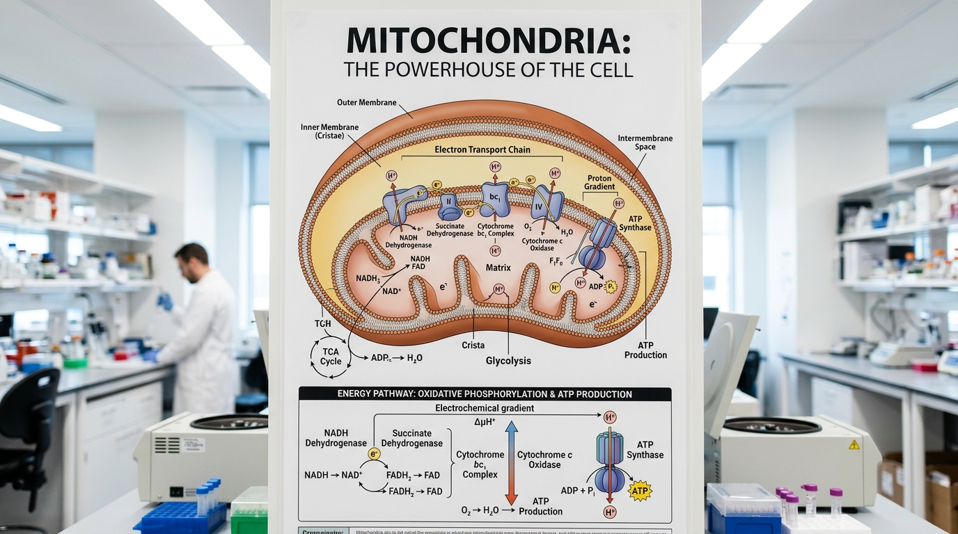 mitochondrial energy production scientific diagram
