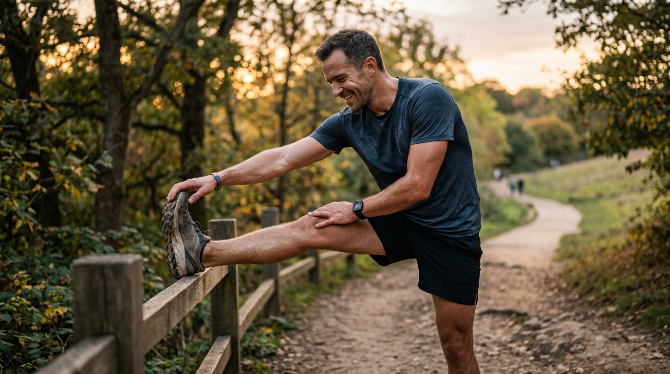 man stretching after exercise improved recovery