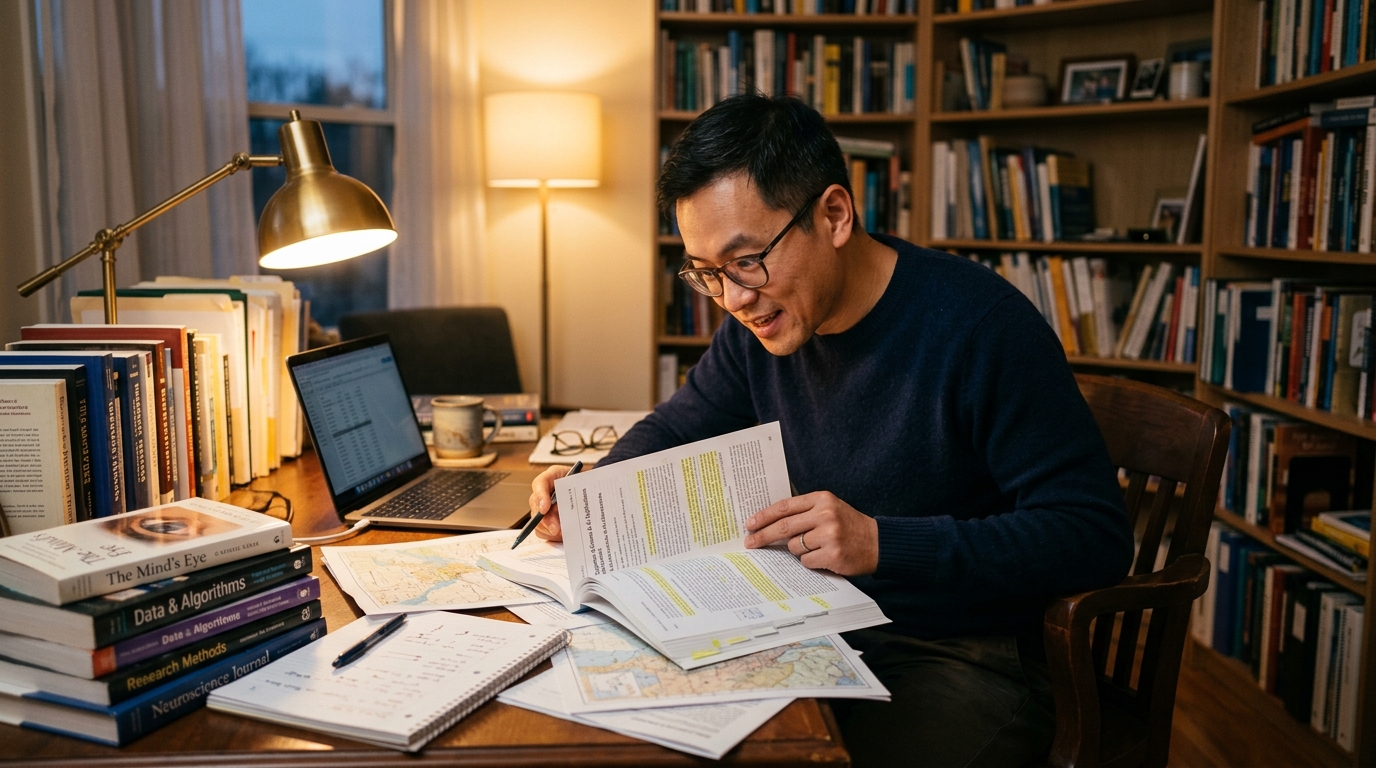 man discovering research about mitochondrial support supplements