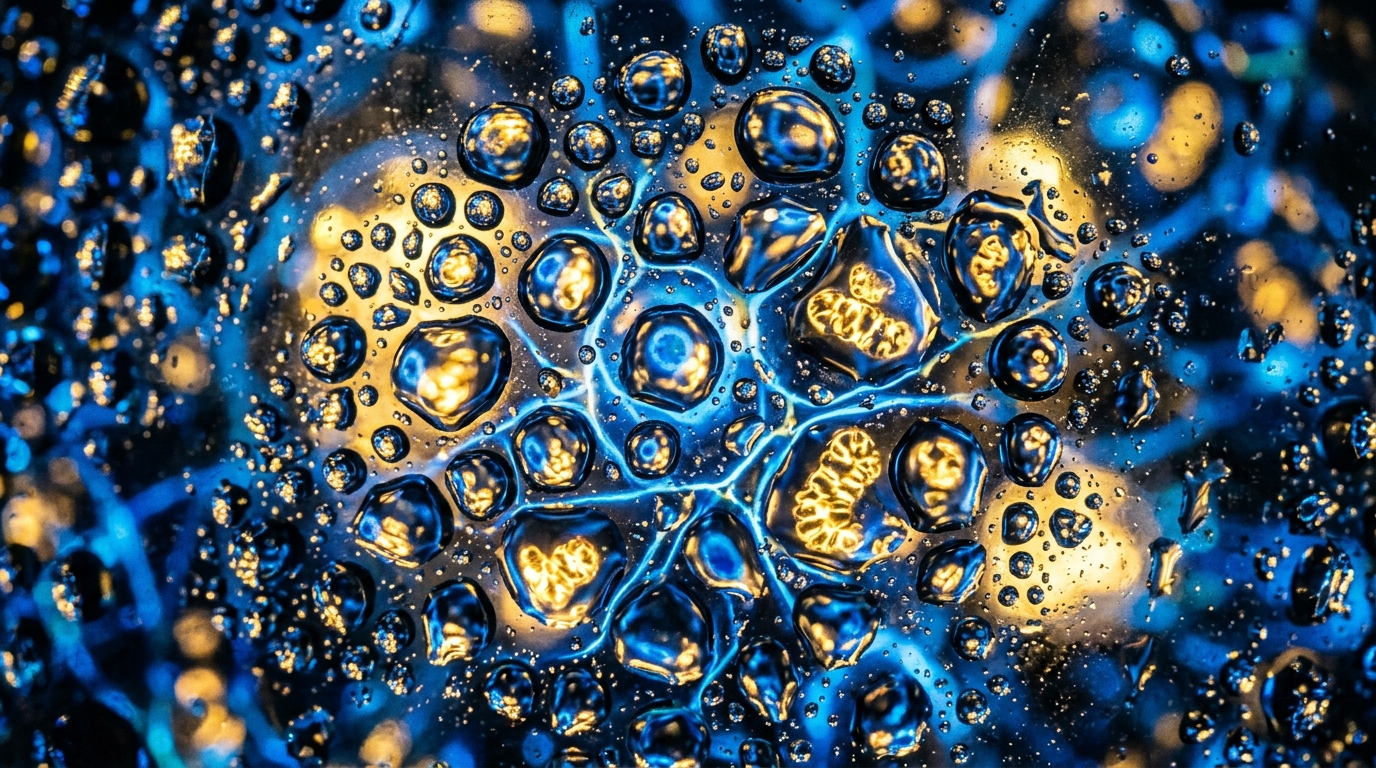 abstract cellular energy patterns in light