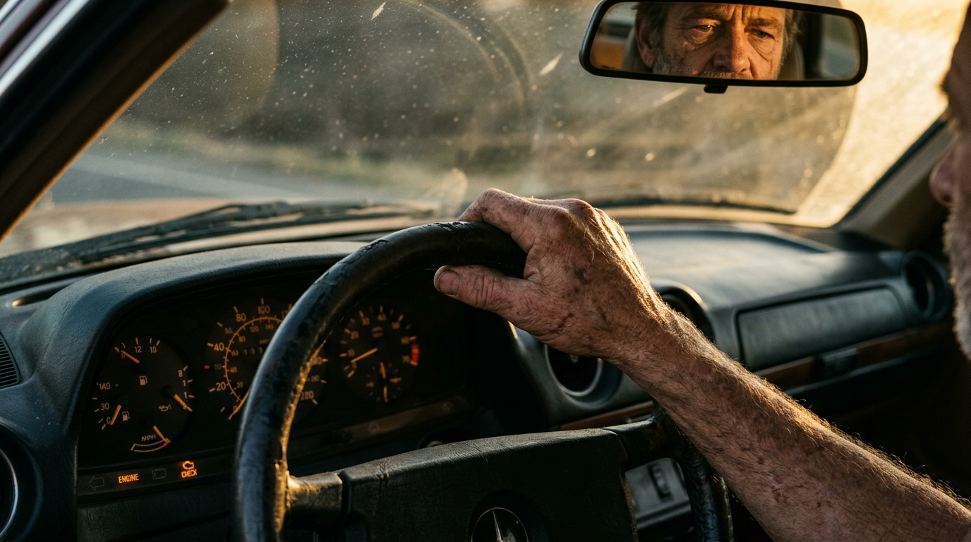 hands on steering wheel representing cellular engine decline