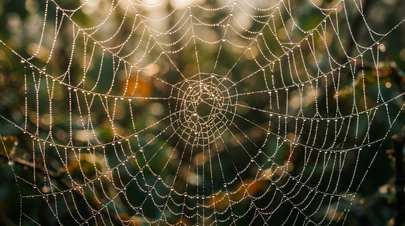 intricate web pattern representing neural connections