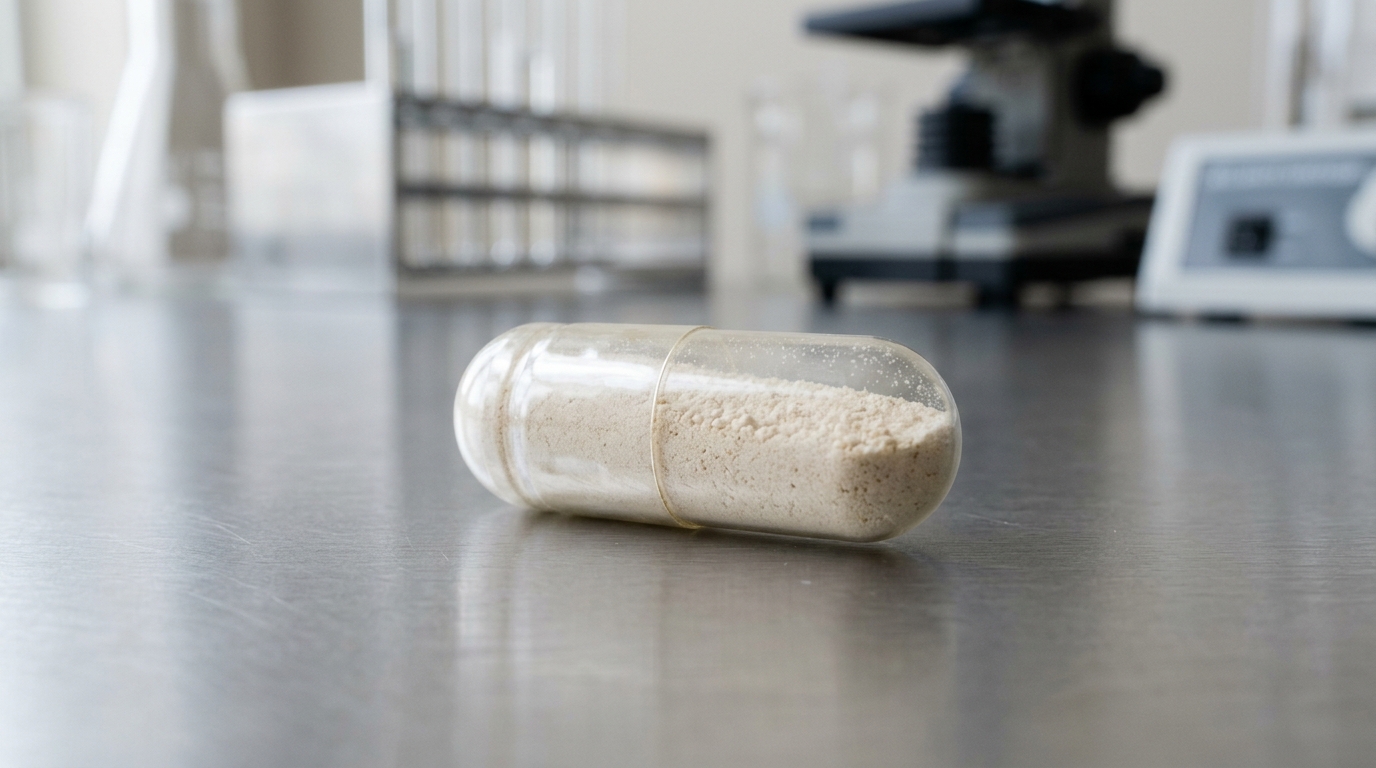 supplement capsule extreme closeup laboratory