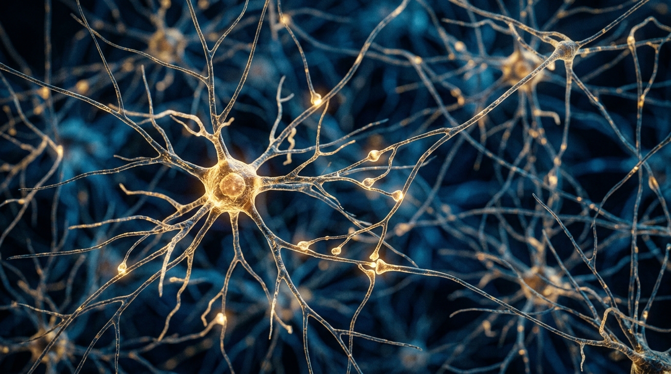 Detailed neural network connections showing brain structure complexity