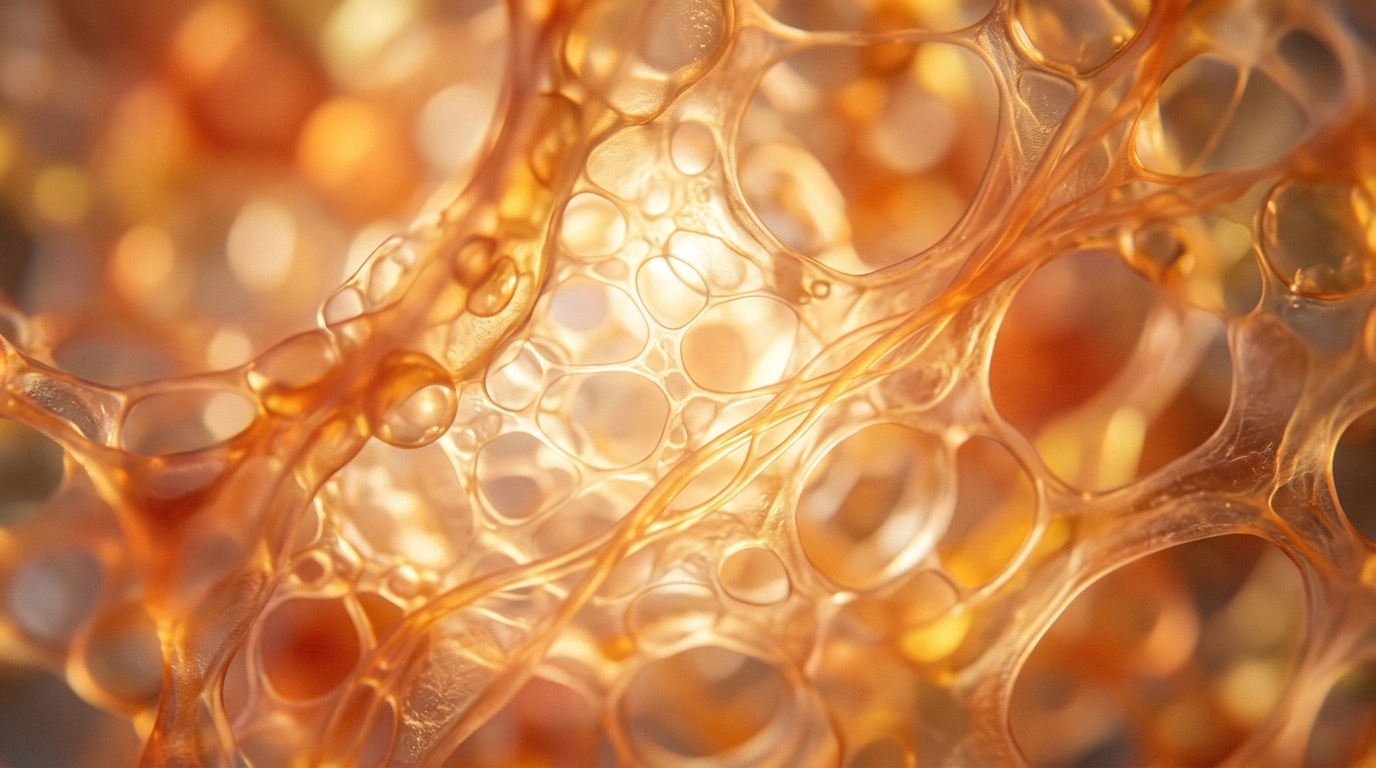 abstract cellular structures in warm light