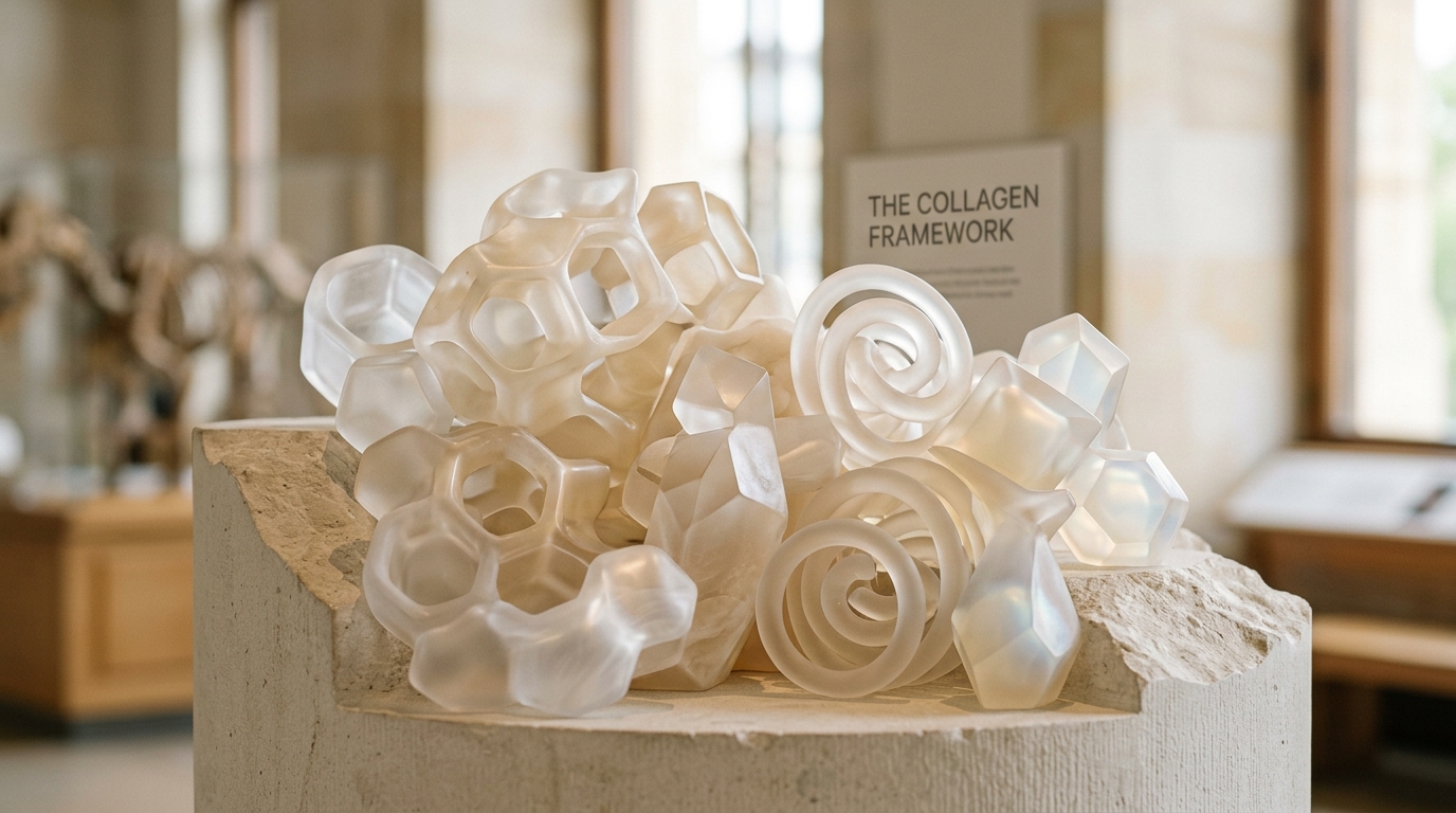 abstract composition representing skin building blocks