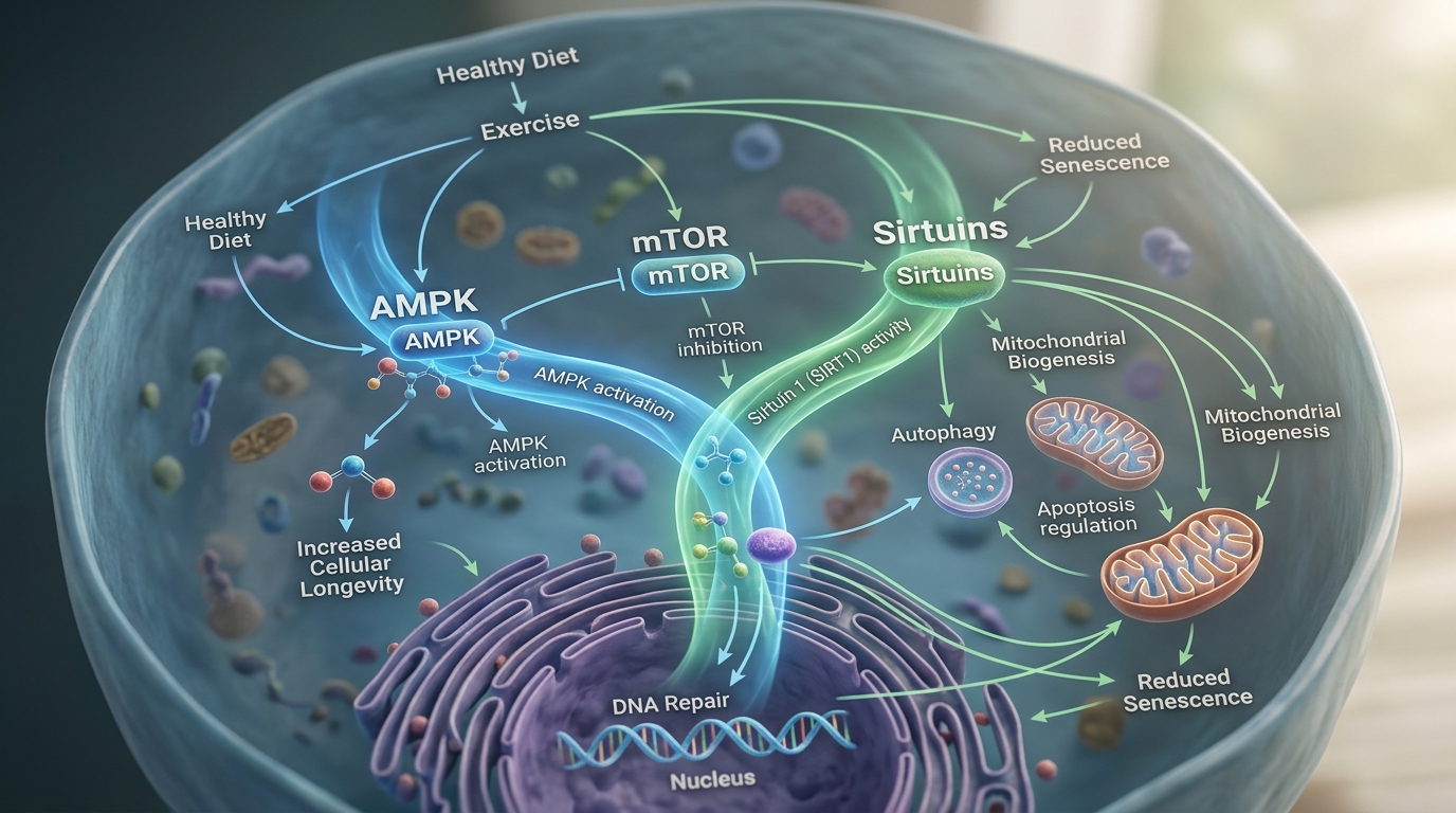 cellular longevity pathways diagram