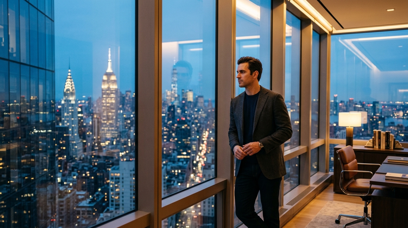successful man reflecting on sustainable performance strategies