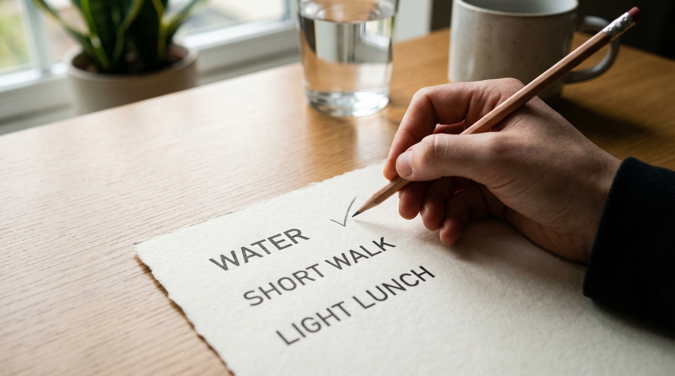 Simple daily checklist for steady focus