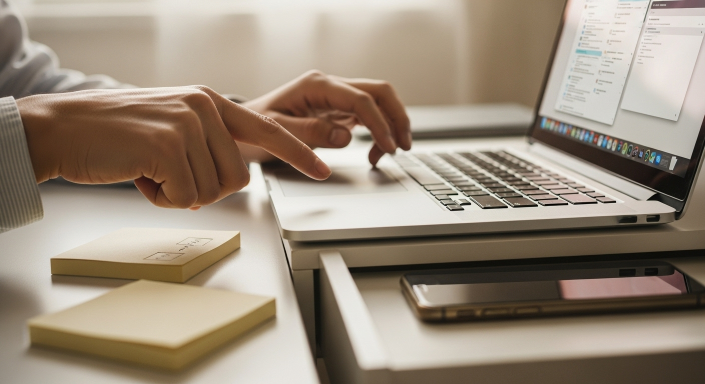 Closing extra tabs and putting phone away to protect brain productivity.