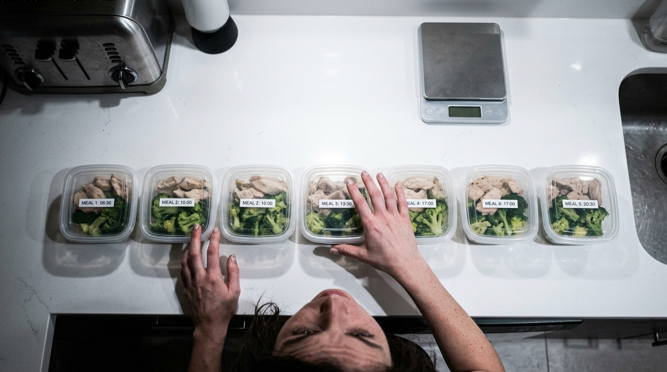 multiple small meal containers showing frequent eating myth