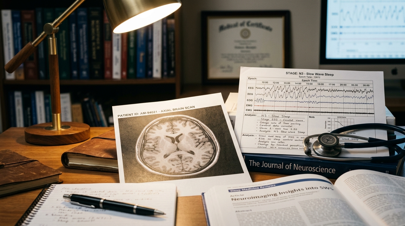 scientific sleep study materials and brain research data