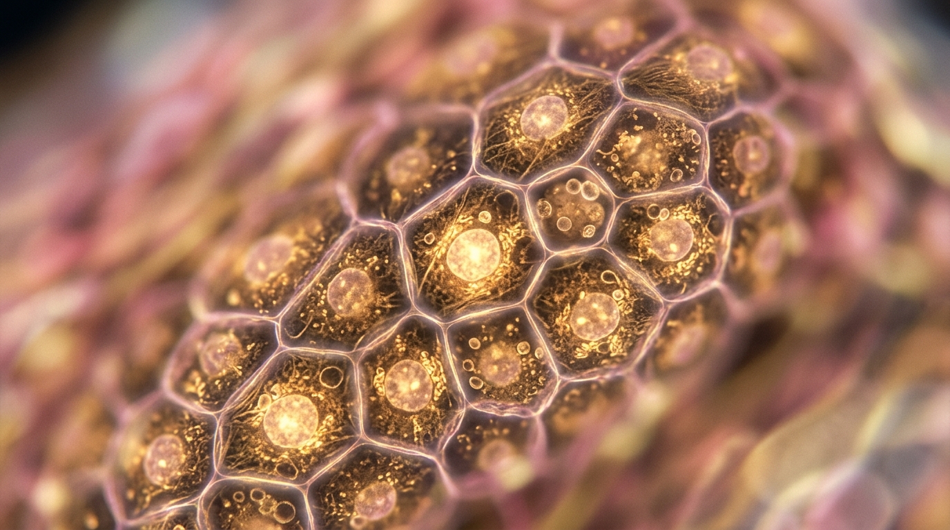 macro cellular structures mitochondria energy golden light