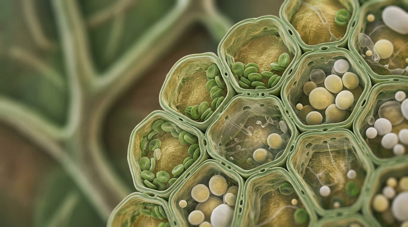 plant cellular structure showing nutrient absorption