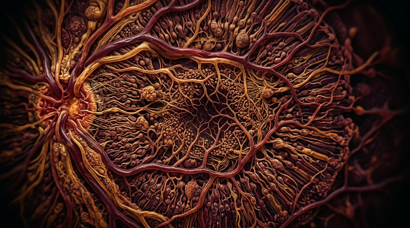 detailed macro view of retinal cellular structure