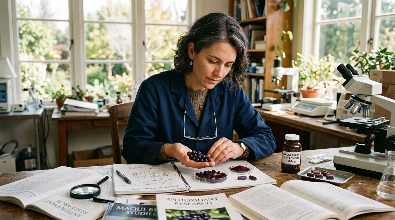 woman researching natural cellular support supplements