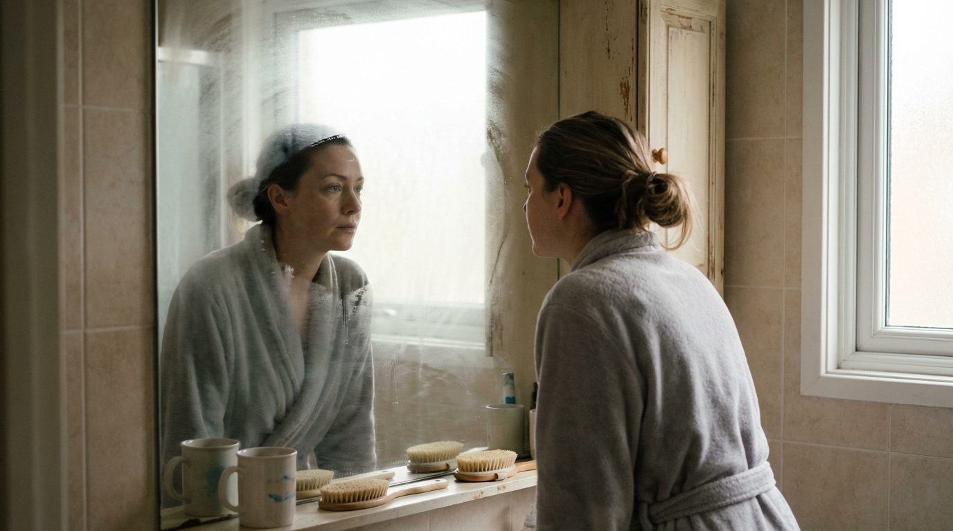 Quiet self-reflection in morning light