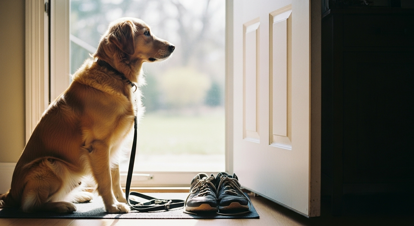 Habit pairing cue by the door