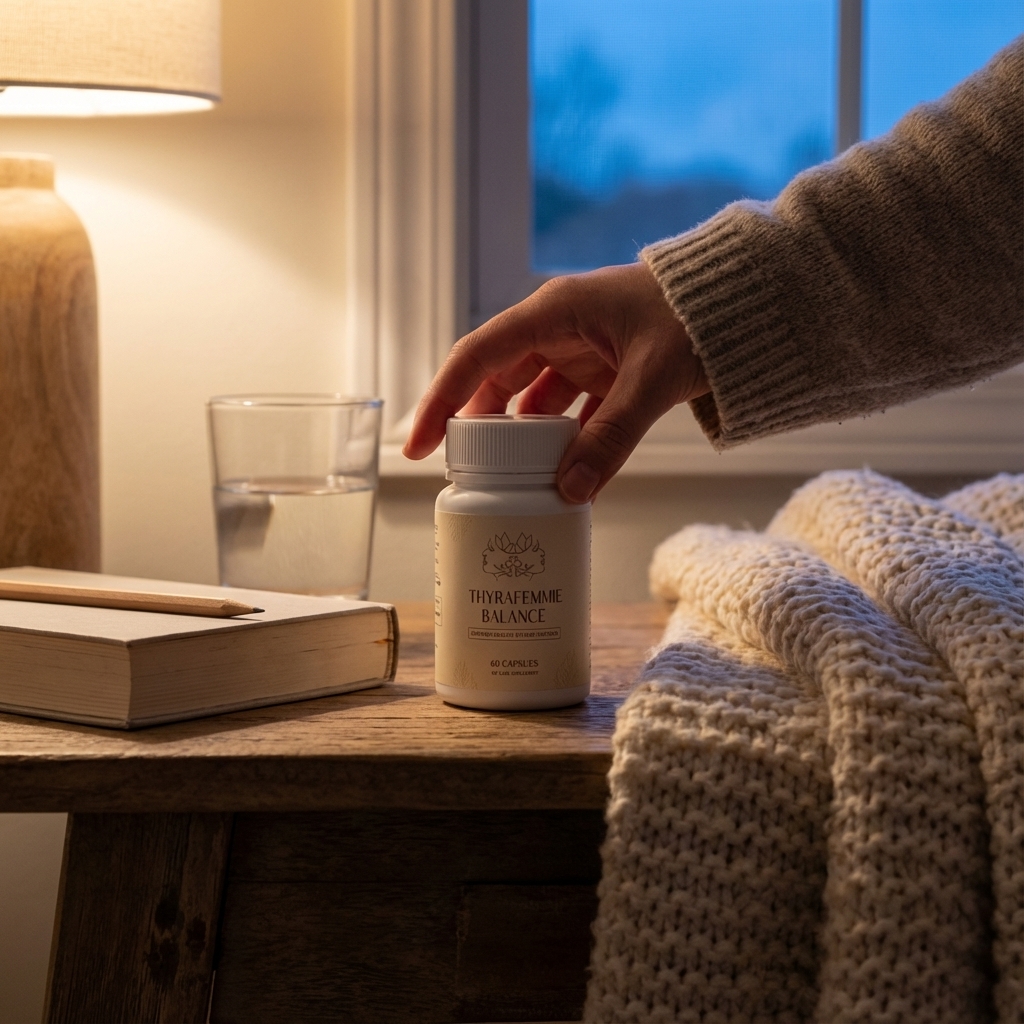 Thyrafemme Balance on console table during afternoon slump