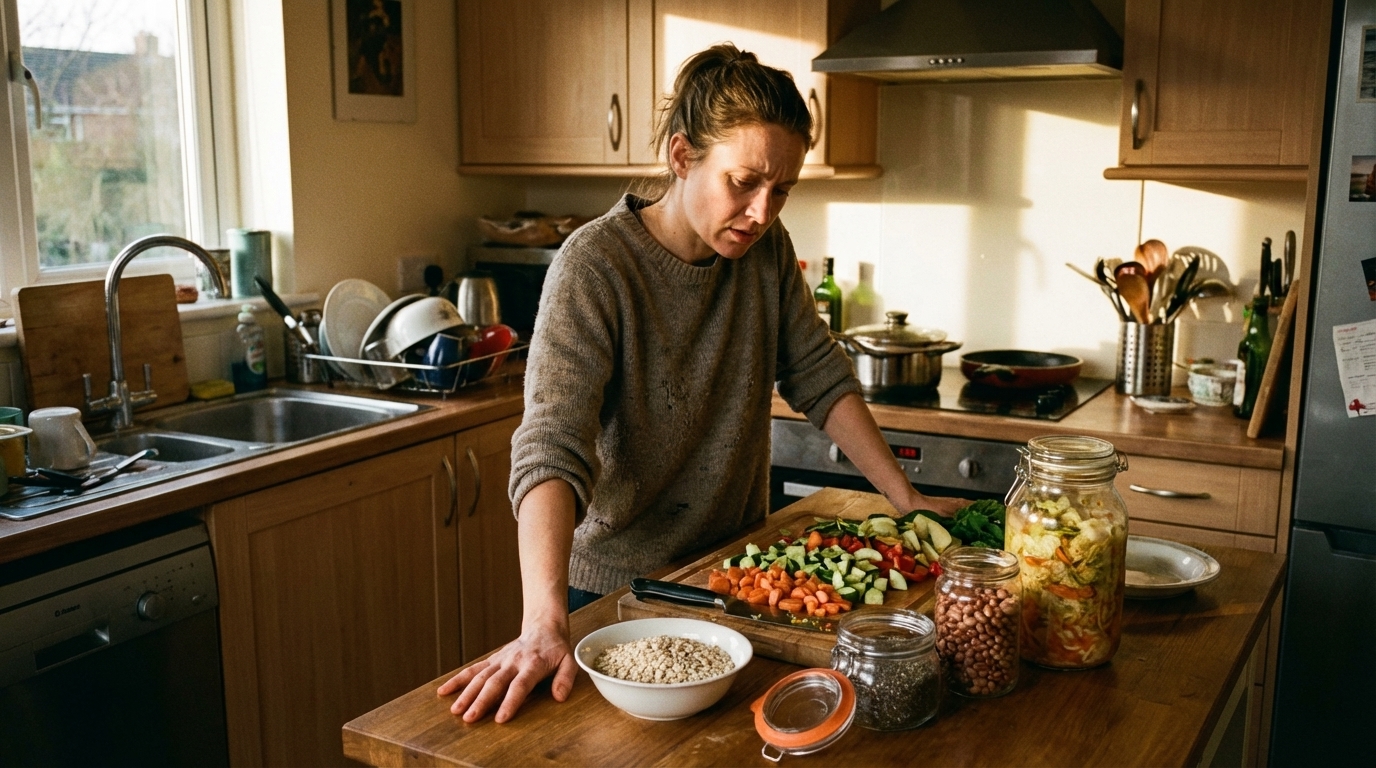 Woman overwhelmed by too many diet changes at once