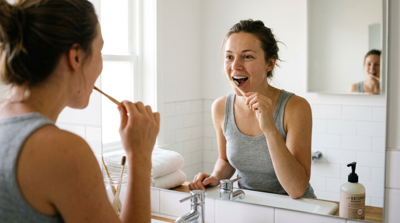 Healthy skin support routine with hydration and nutrient focused planning
