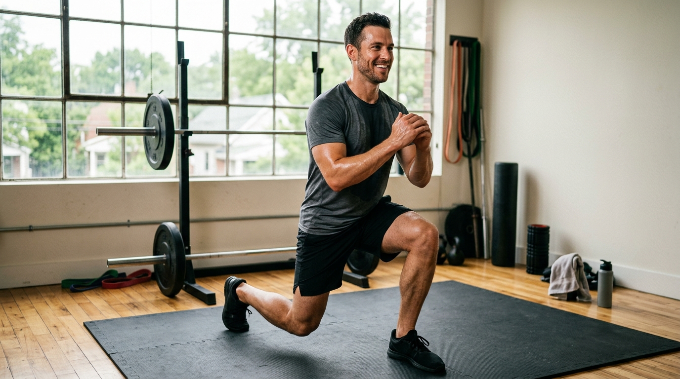 man exercising with renewed energy and confidence