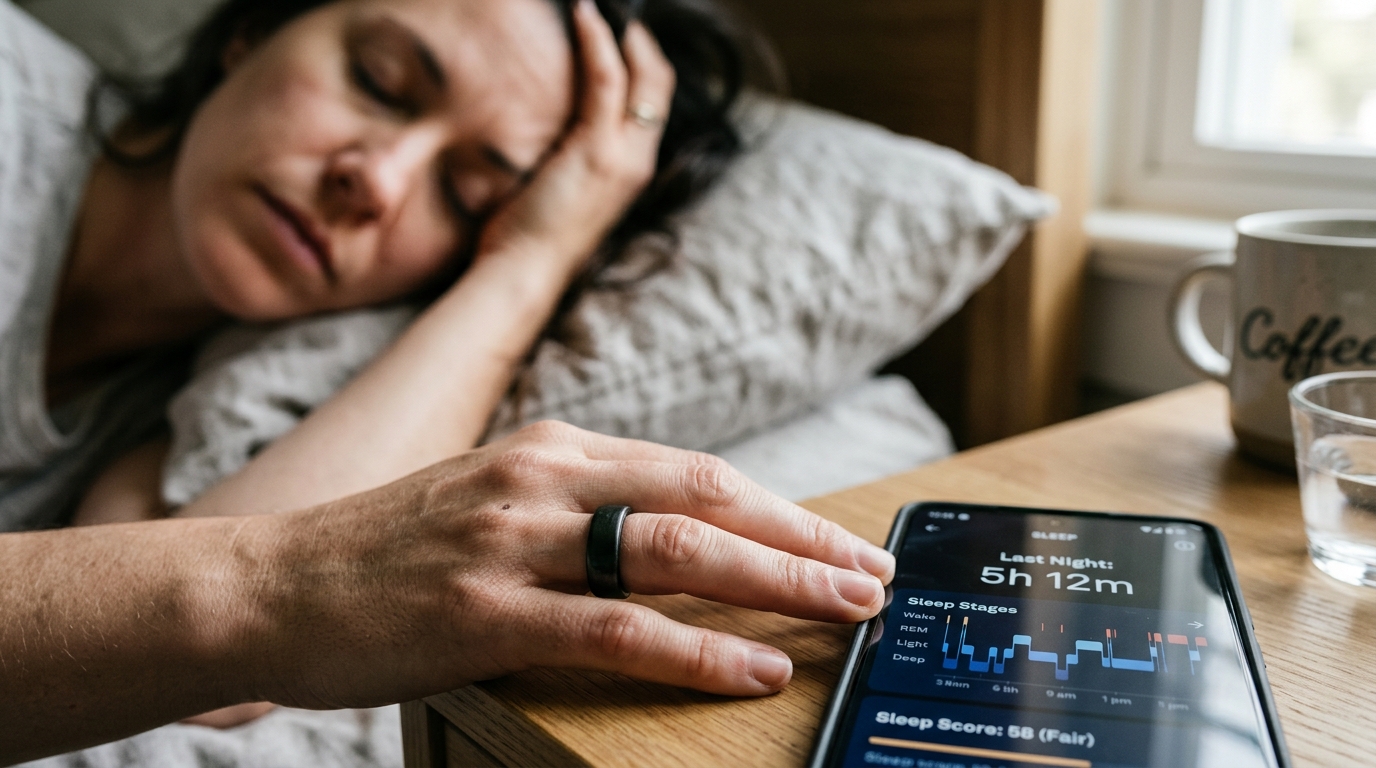 sleep tracking device showing insufficient deep sleep data