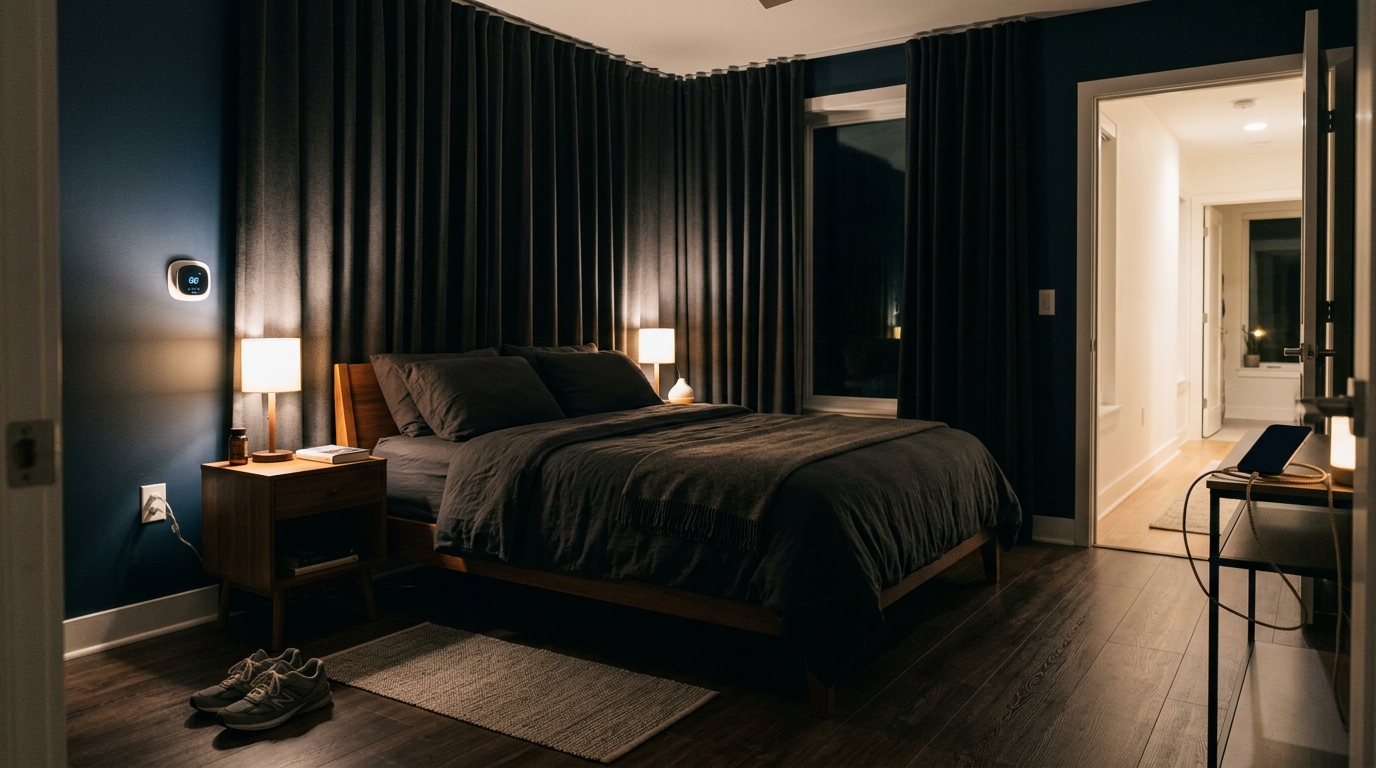 optimized bedroom environment for deep sleep
