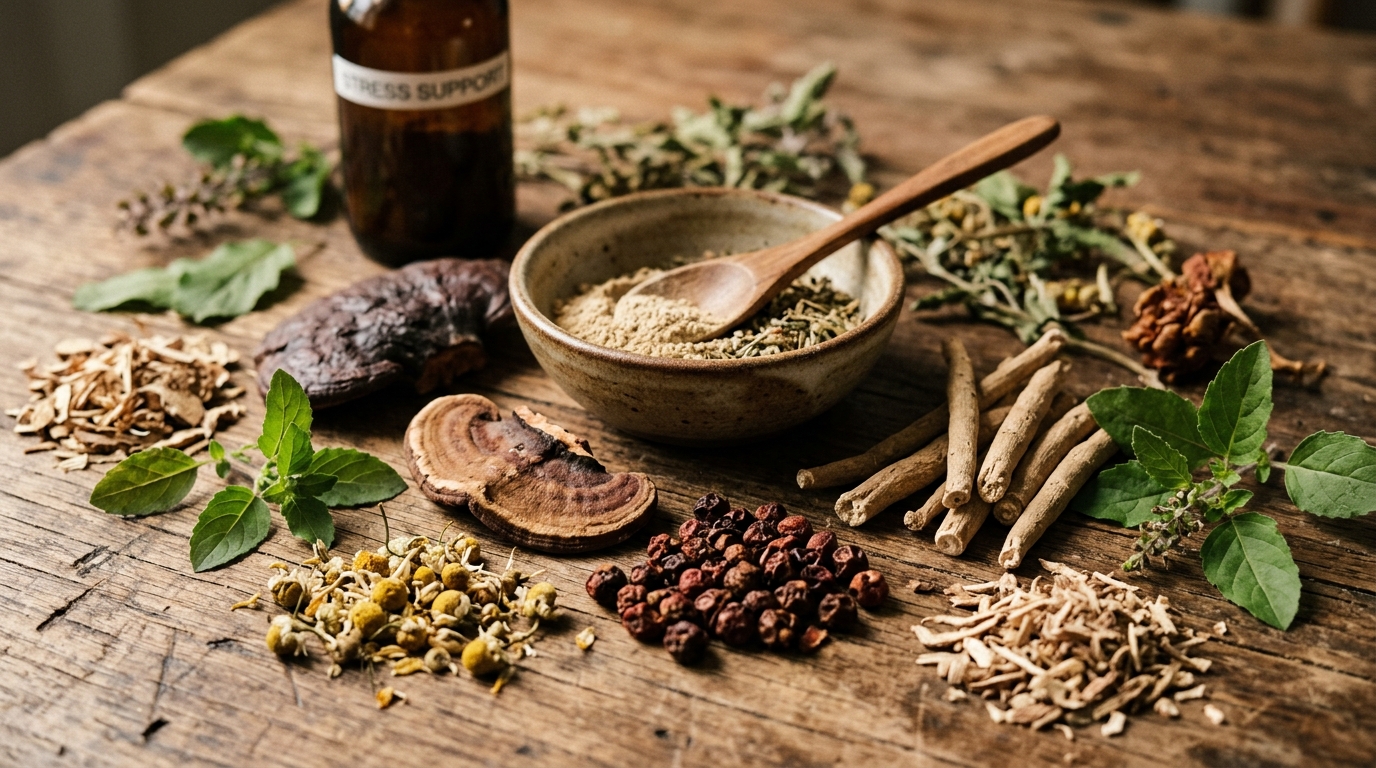 Adaptogenic herbs for stress and blood sugar support