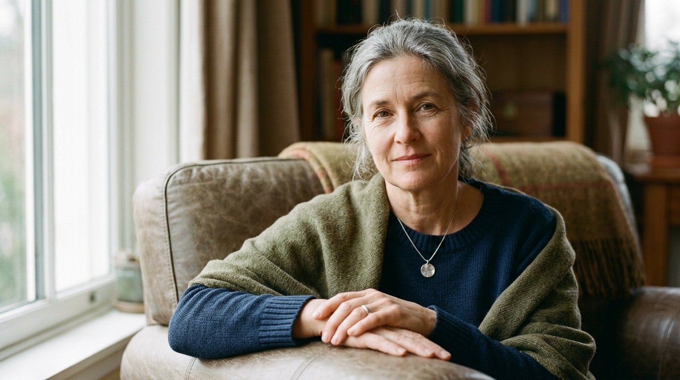 Woman with peaceful understanding of mind body connection