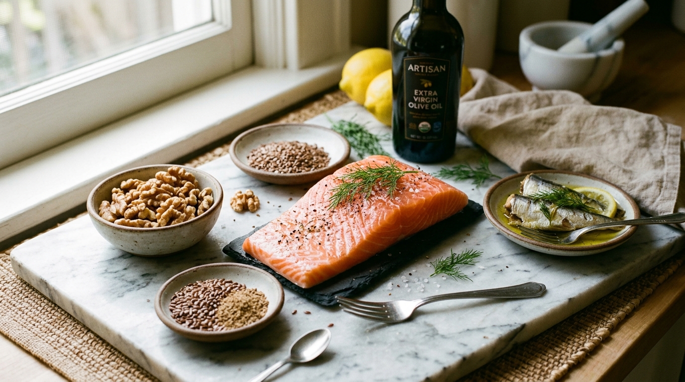 omega-3 rich foods salmon walnuts sardines